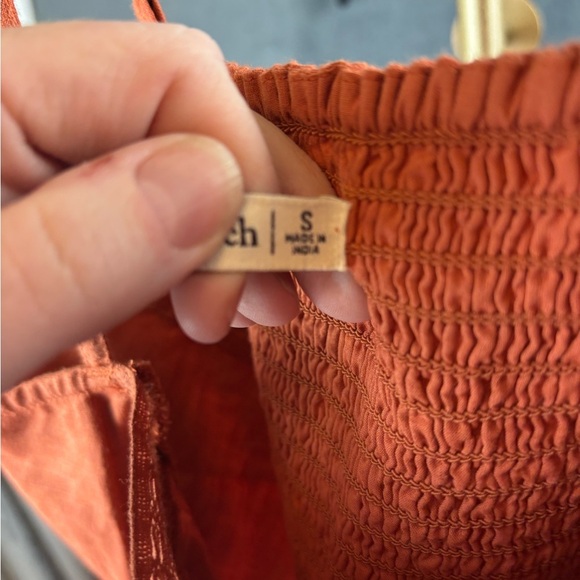 Abercrombie & Fitch Orange Pleated Camisole Crop Top - Picture 7 of 10